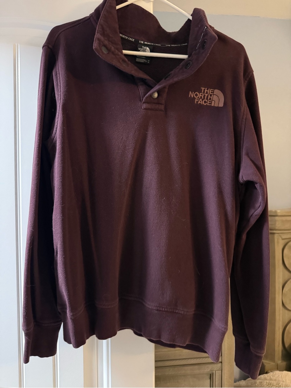 The North Face Men’s Zip-Style Fleece Sweater - Deep Burgundy